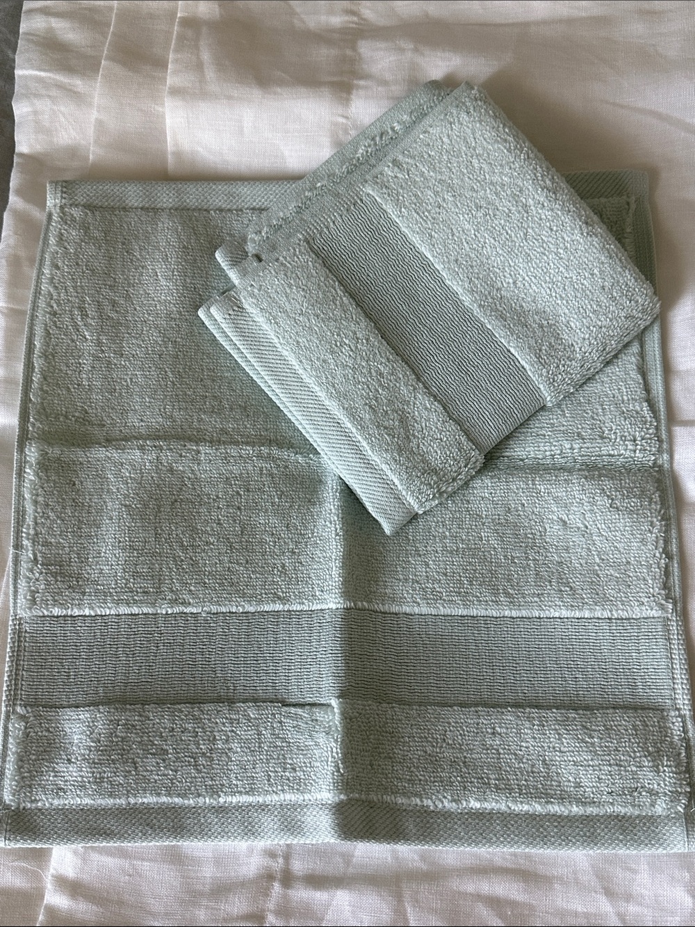 Quince Mint Green Wash Cloth - Set of 2